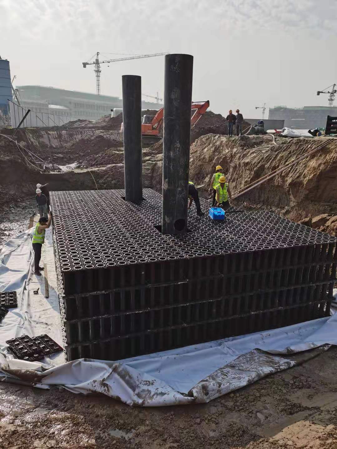 浙江職業技術學院上虞校區雨水收集系統項目順利簽約并施工